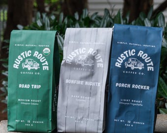 Box Set of three 12 oz ORGANIC Coffee Bags