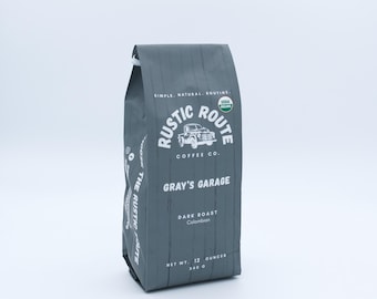 Gray’s Garage Dark Roast Coffee | ORGANIC Colombian