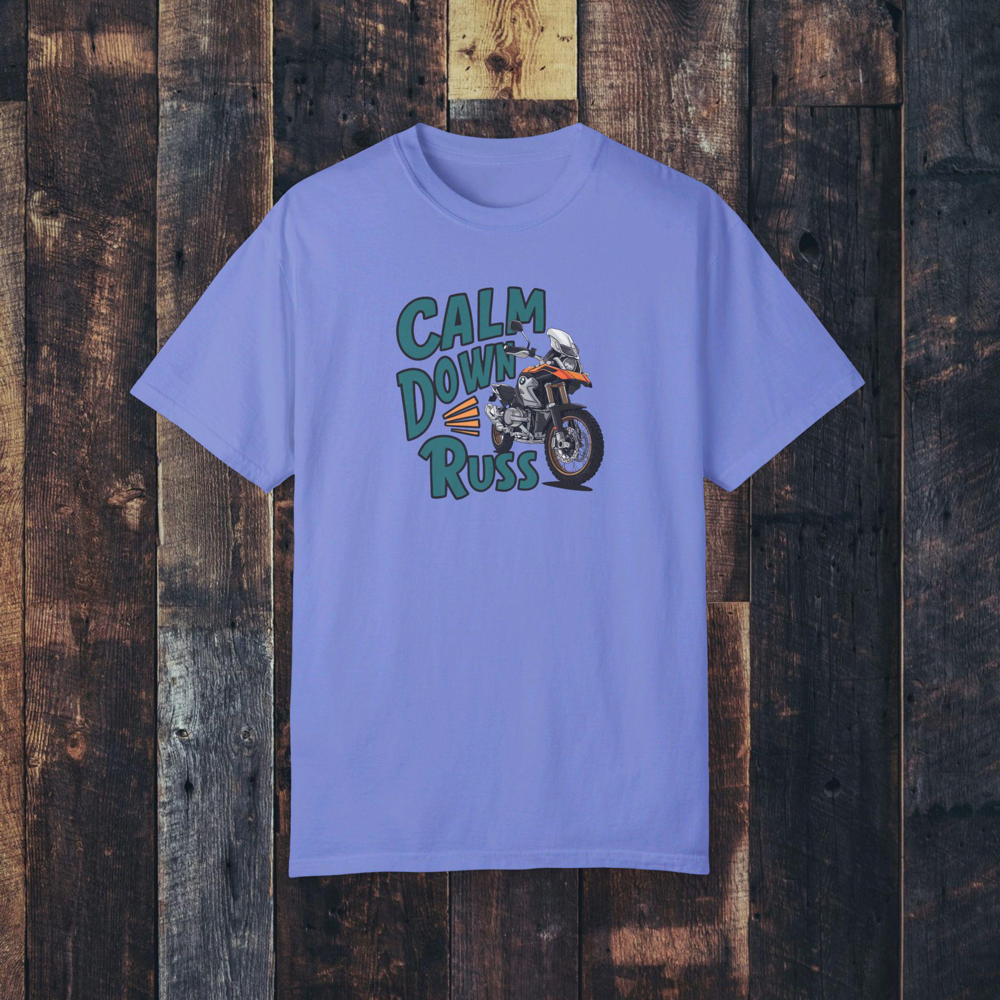 Calm Down Russ Long Way Round T-shirt, Ewan Mcgregor Charlie