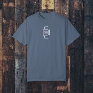 Running Late Is My Cardio T-Shirt, Smart Watch Design, Perfect for On-the-Go, High-Quality, Comfortable Wear, Fun Gift Idea, Daily Humor