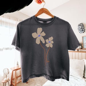 Women&#39;s Floral T-Shirt, Wildflower Shirt, 100% Cotton Tee