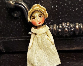 Two Inch Doll with Lace Bonnet - Customized