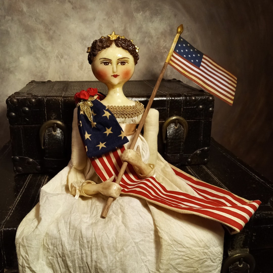 Customized OOAK Americana Lady Liberty Doll 18 Inch Handmade Regency Flag Patriot - Etsy