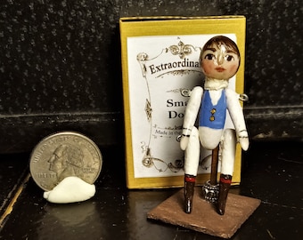 Two Inch Regency Doll - Gentleman with Vest and Ascot  - Customized with Your Choice of Colors!