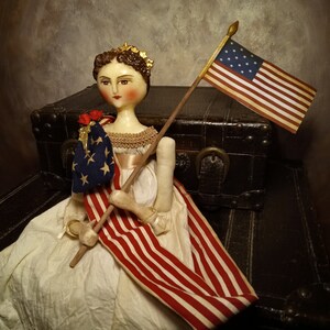 Customized OOAK Americana Lady Liberty Doll 18 Inch Handmade Regency Flag Patriot - Etsy
