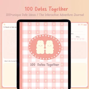 100 Date Ideas Journal for Couples | Interactive PDF Planner (Digital Download)