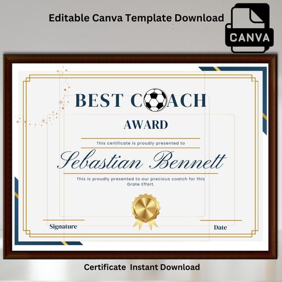 Lot De 25 Certificats De Remise De Football – Certificats De Cérémonie De Fin De Saison Pour Entraîneur, Enseignant Et Enfants 21,6 X 27,9 Cm