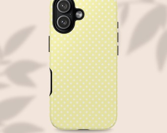 Etui na telefon w żółte kropki | iPhone i Samsung, ochronne