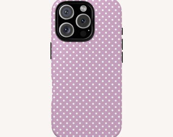Dusty Pink Polka Dot Phone Case | Slim, Protective