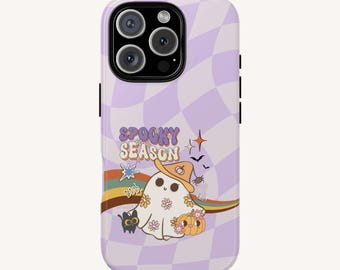 Hippie Ghost Halloween Phone Case | Retro Spooky Season