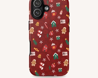 Christmas Phone Case, Holiday Pattern iPhone & Samsung Case