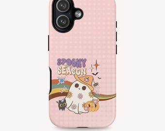 Funda para teléfono con temática de Halloween, funda para iPhone y Samsung con temática de temporada espeluznante