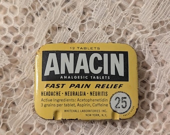 Vintage Anacin Tin-Empty