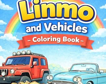 Linmo and Friends Vehicles Coloring Book Printable 24 Pages 3 - 7 Ages
