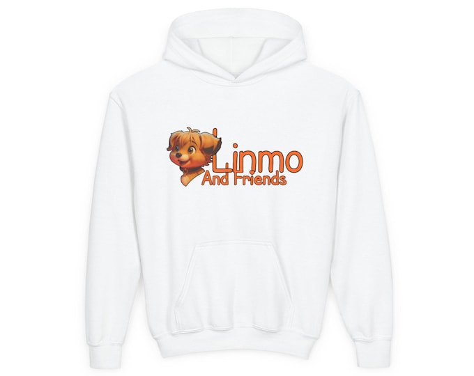 Linmo & Friends Kids Hoodie, Puppy Character Cartoon Sweatshirt