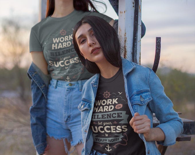 Motivational Unisex Tee: Work Hard in Silence - Inspirational Gift