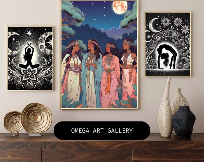 Mystical Whispering Beneath the Stars | Celestial Printable Wall Art | Digital Download  | Hempy Natural