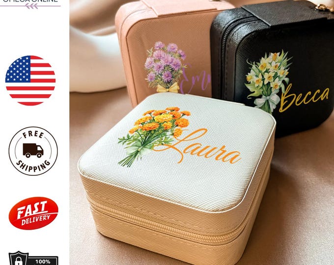 Illinois Square Leather Jewelry Box | Stylish & Durable Storage