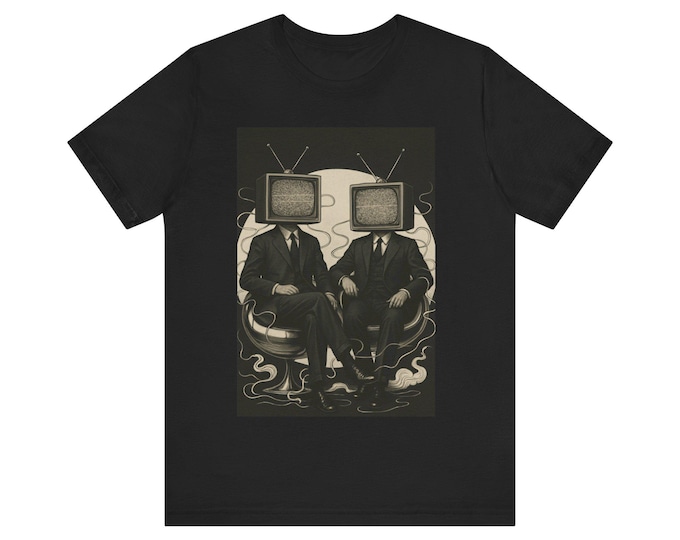 Retro TV Heads Graphic Tee: Unisex Vintage Style T-Shirt