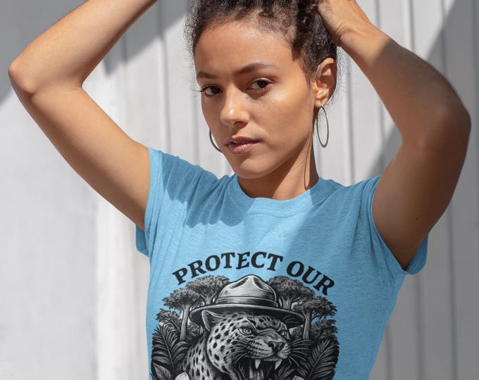 Protect Our Rainforests Tee: Eco-Friendly Cotton T-Shirt, Wildlife Conservation