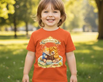 Baby Jesus Loves Me Shirt  Toddler Christian Tee