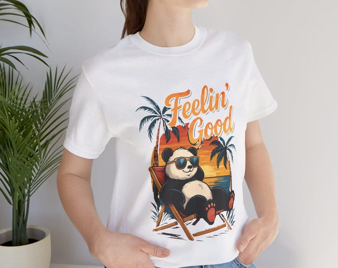 Chill Panda Graphic Tee: Unisex Summer Cotton T-Shirt