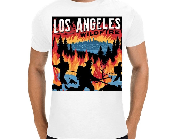 LA Wildfire Shirt - Men's DTF Tshirt Los Angeles Cotton Tee