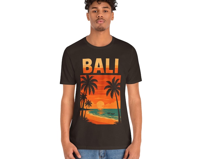 Bali Sunset T-Shirt: Tropical Beachwear, Vacation Souvenir