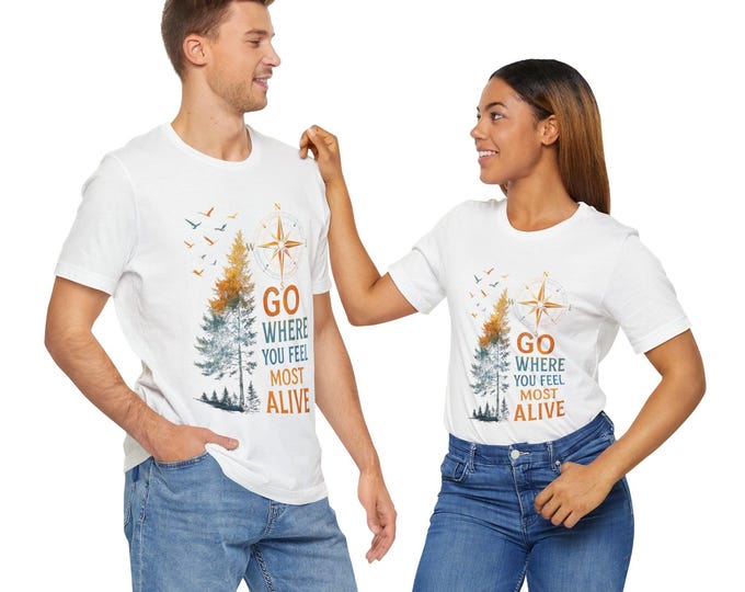 Adventure T-Shirt: Unisex Nature Lover Top - Free Digital Art
