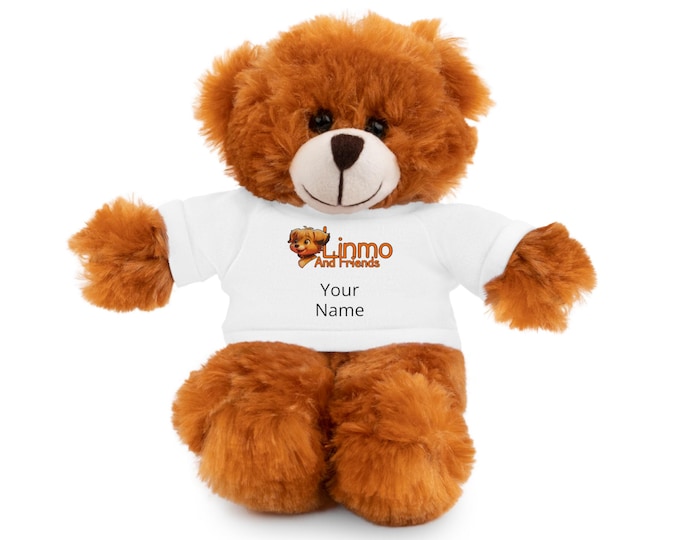 Personalized Linmo Bear Plush, Storybook Character Toy, Custom Name Gift
