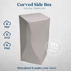 Svg Box template, favor box, cricut cut files, silhouette cut files, paper box templates for cardboard boxes pdf vector. Packaging design