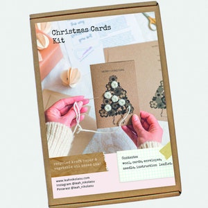Christmas Cards Embroidery Kit Craft Kits image 3