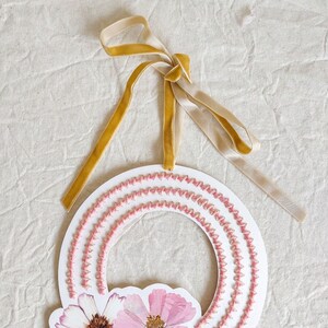 Pressed Flower Wreath Embroidery Kit image 4