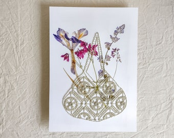 Iris Floral Embroidery Kit