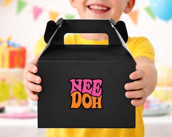 Needoh födelsedagsfestaskar söt fidget-ask för festgåvor festaskar gavelaskar för godis eller fidgets fin isbit Needoh fidget-leksak