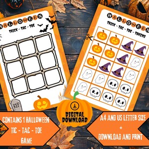 Halloween "trick-tac-toe" Game – Printable Spooky Tic-tac-toe Activity ...