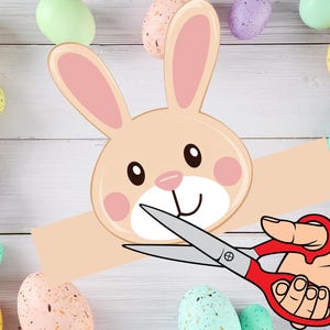 Printable Easter Bunny Paper Crown for Kids – Full-color Paper Hat for ...