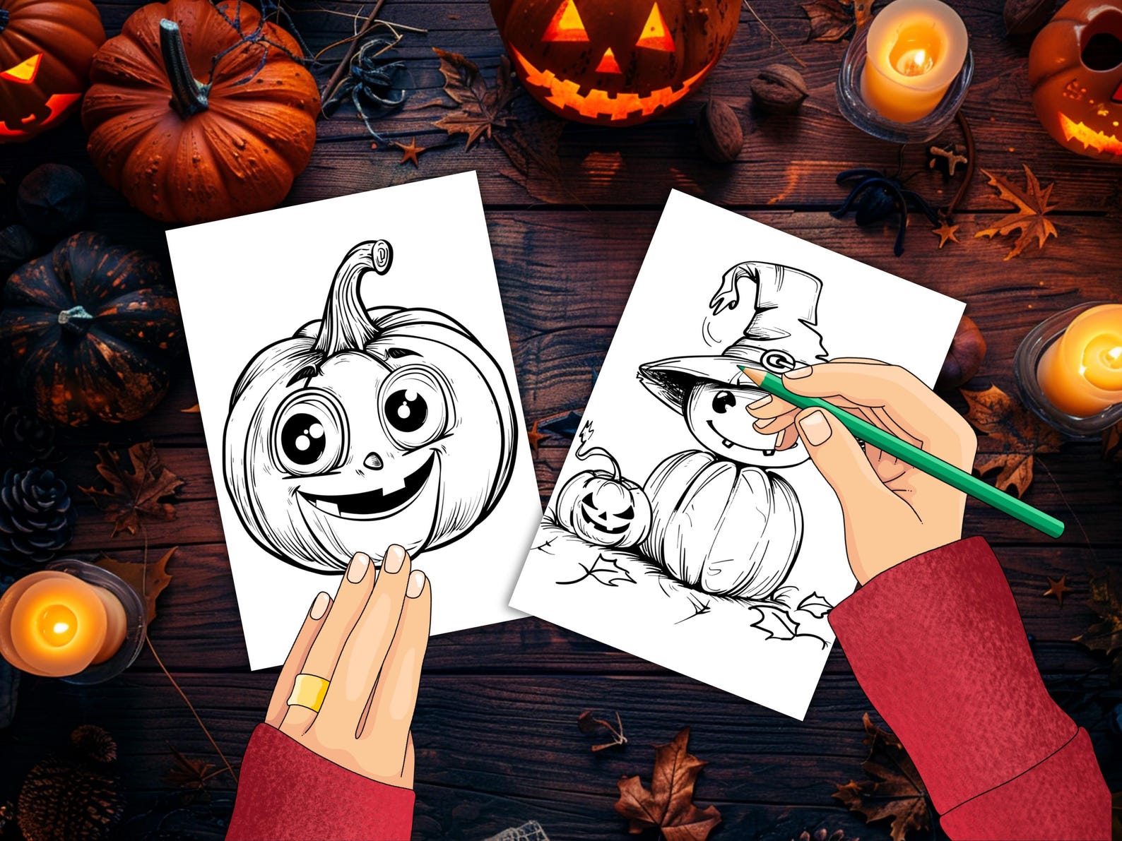Halloween Coloring Pages for Kids | Digital Download | Fun & Spooky ...