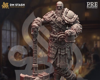 32/75mm Froth the Barbarian by DM Stash Tabletop D&D Fantasy Resin Printed