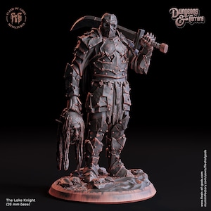 32mm Lake Knight Jason Dungeons and Terrors theme by Flesh of Gods Tabletop D&D Fantasy Resin Printed