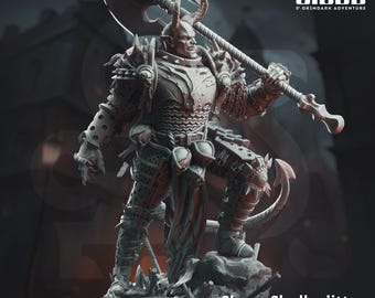 32/75mm Skorn Tiefling Demon Warrior by DM Stash Tabletop D&D Fantasy Resin Printed