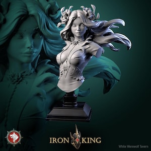 Lady of the Flowers Bust by White Werewolf Tavern Tabletop D&D Fantasy Resin Printed