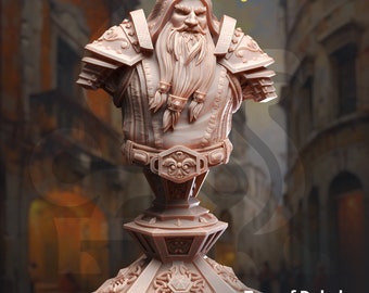Buste nain Tors par DM Stash de table D&D Fantasy imprimé en résine