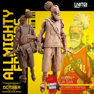 32mm Yugen Jii by Unit 9 Tabletop Pathfinder Fantasy Shadowrun Cyberpunk Resin Printed