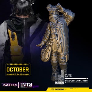 32mm Cyberpunk Cute by Unit 9 Tabletop Pathfinder Fantasy Cyberpunk Resin Printed