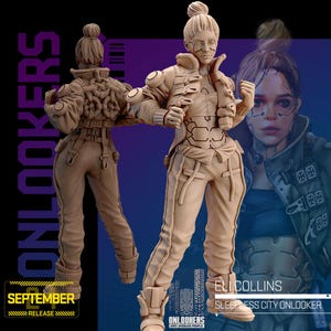 32mm Cyberpunk Eli Collins by Unit 9 Tabletop Pathfinder Fantasy Cyberpunk Resin Printed