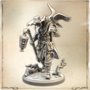 32mm Malakai Del-Raven Plague Doctor by Great Grimoire Tabletop D&D Fantasy Resin Printed