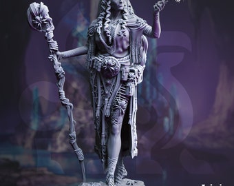 32/75mm Irinia Female Drow Spidermancer by DM Stash Tabletop D&D Fantasy Resin Printed