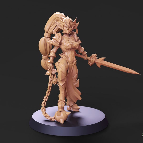 32mm Female Elf Legionnaire by Paul Scott Miniatures Tabletop D&D Fantasy Resin Printed