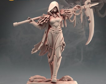 32mm Female Reaper Miniature by Galaad Tabletop D&D Fantasy Resin Printed